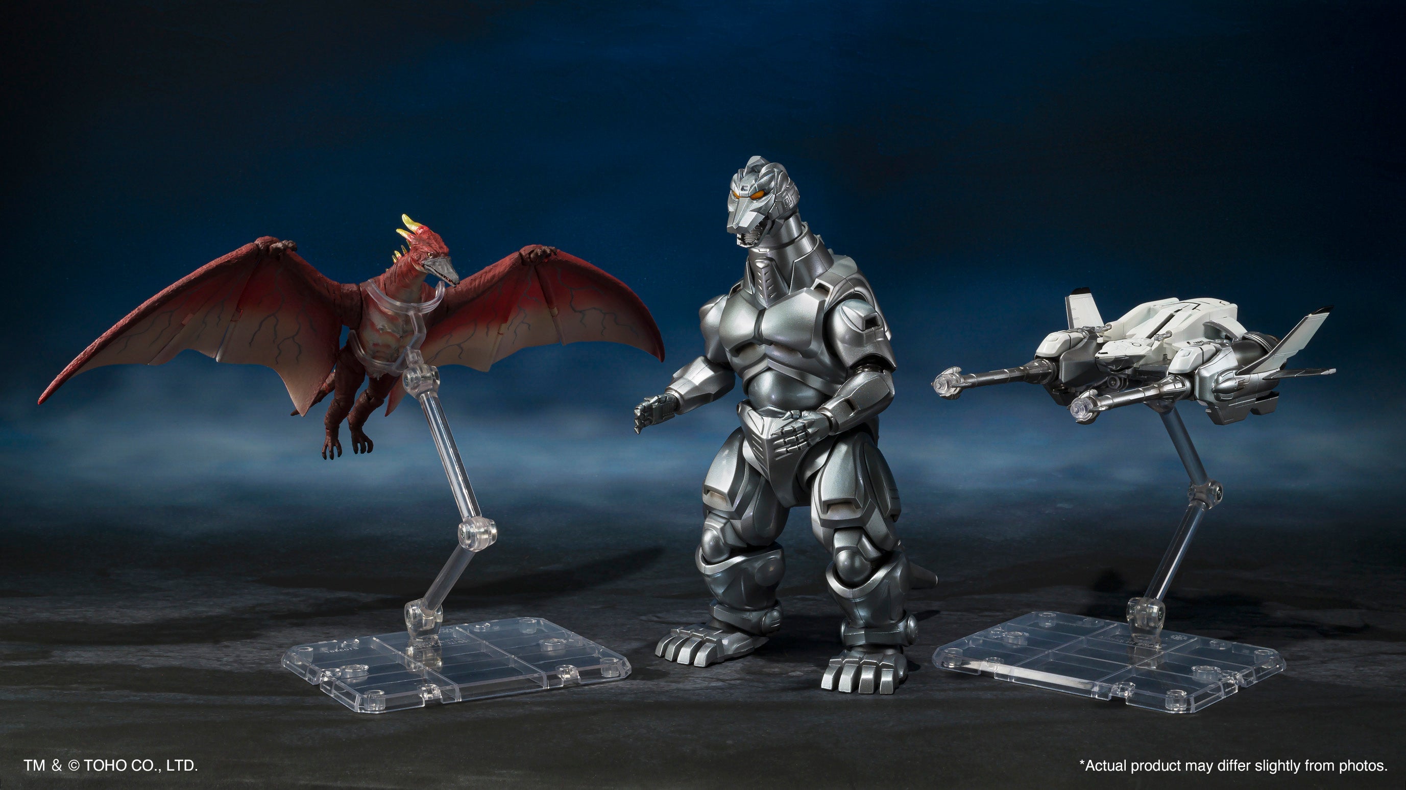 SH MonsterArts Mechagodzilla & Garuda & Fire Rodan Makuhari Decisive Battle Ver